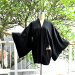 Outer Kimono Black Embroidery Kipas