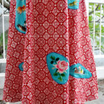 Red Embroidery Nitik Batik Skirt