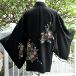 Outer Kimono Black Embroidery Kipas