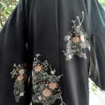 Outer Kimono Black Embroidery Kipas