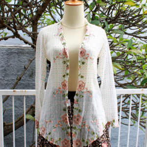 Kebaya Antik Dotty Pink-Green