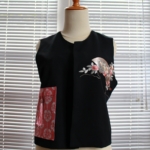 Outer Vest Batik Black-Pink