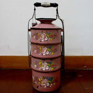 Rantang Enamel Antik Pink Bunga Pink