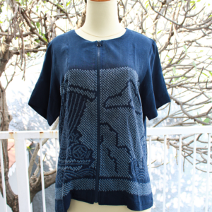 01 - Cardigan Shibori Navy #3