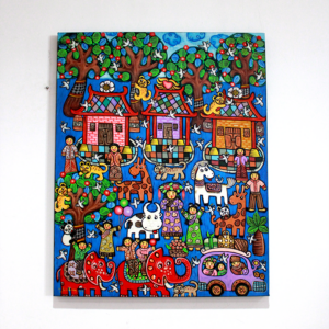 02 - Lukisan Bali Kecil Biru #1