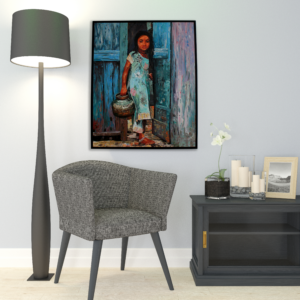 06 - Mockup Lukisan India Girl & Pitcher