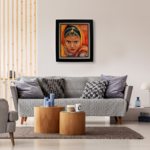 Mockup Lukisan India Girl