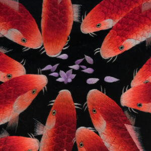 Hiasan Embroidery 12 Ikan Koi