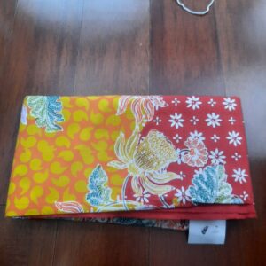 Kain Batik Kombinasi Kuning Merah