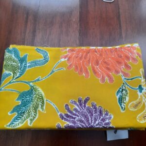 Kain Batik Caplis Kuning Bunga