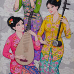Three Pals Playing Harmony #2 - EXH55