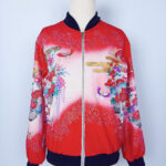 Silk Jacket with Hand Painted and Gold Ink - X146
